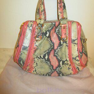 Botkier Howard Street Satchel in Embossed Coral Snake